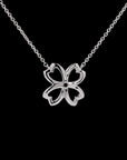 Awaken’s Heartfelt: Two-Toned  Four Leaf Diamond Necklace