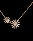 Awaken’s Sunflower Serenity:  Two-Tone Diamond Necklace