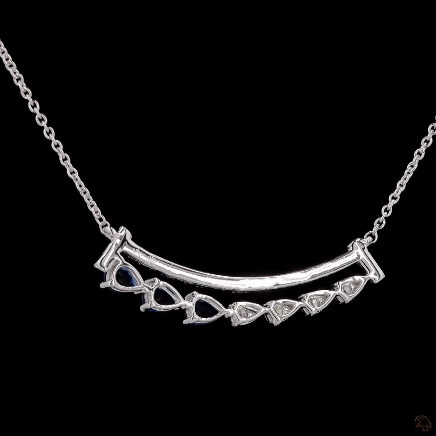 Awaken’s Radiant Smile: Pear  Drop Diamond Necklace