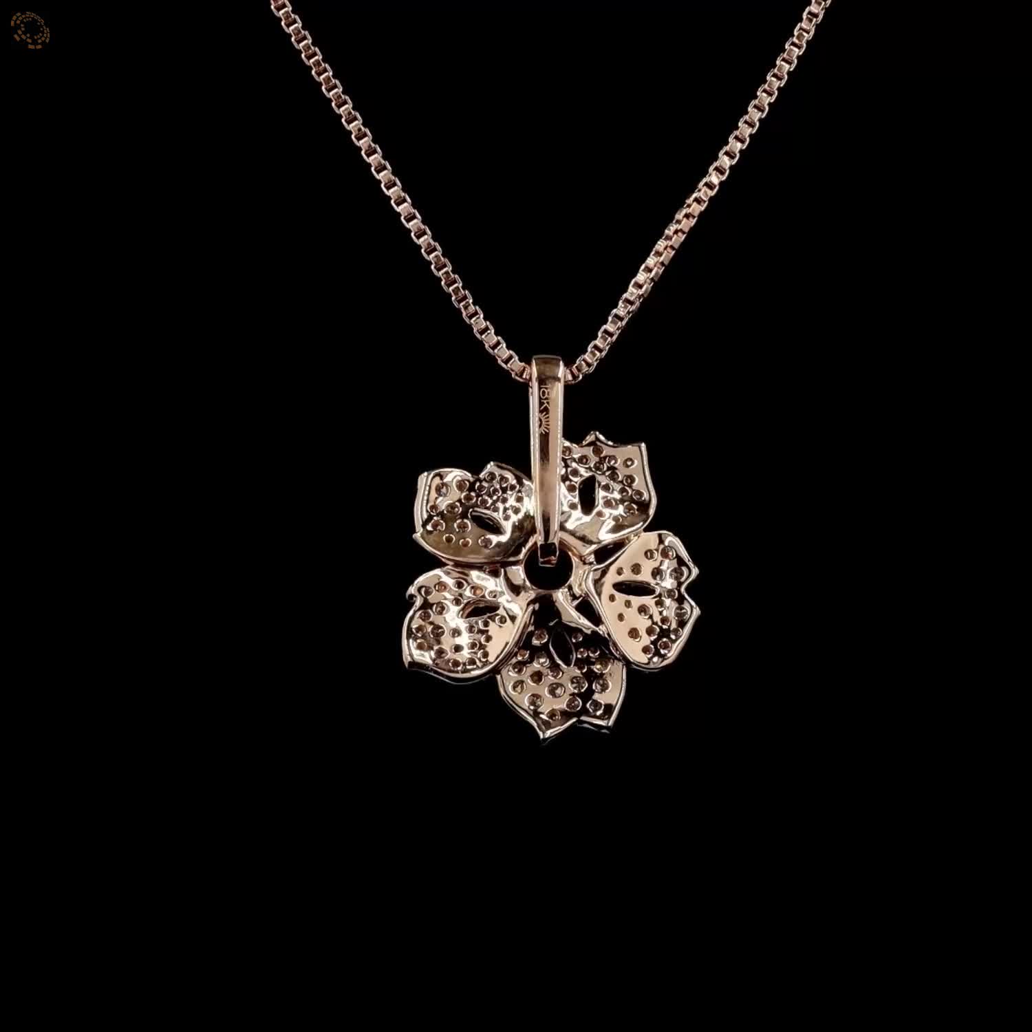 Awaken’s Beauty: Sakura  Flower Diamond Pendant