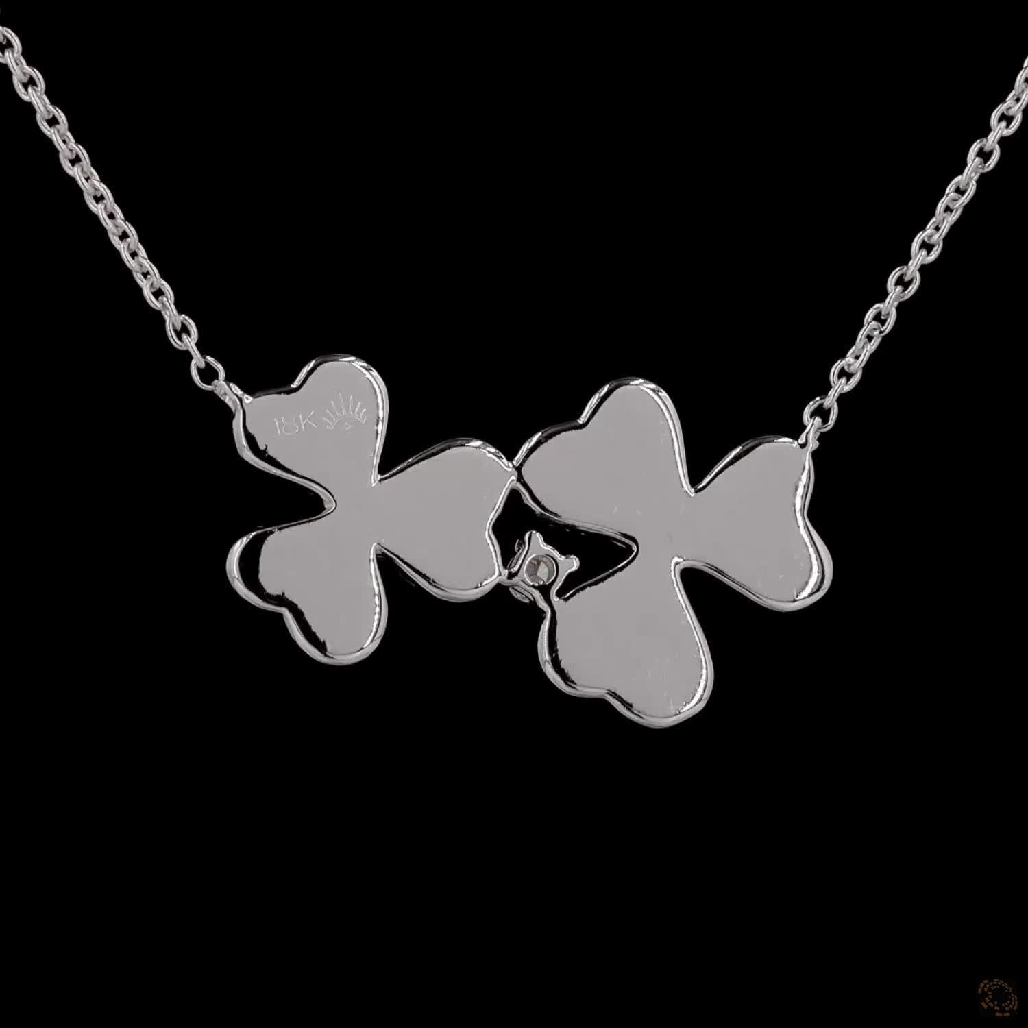 Awaken’s Trinary Charm:  Diamond Flower Necklace