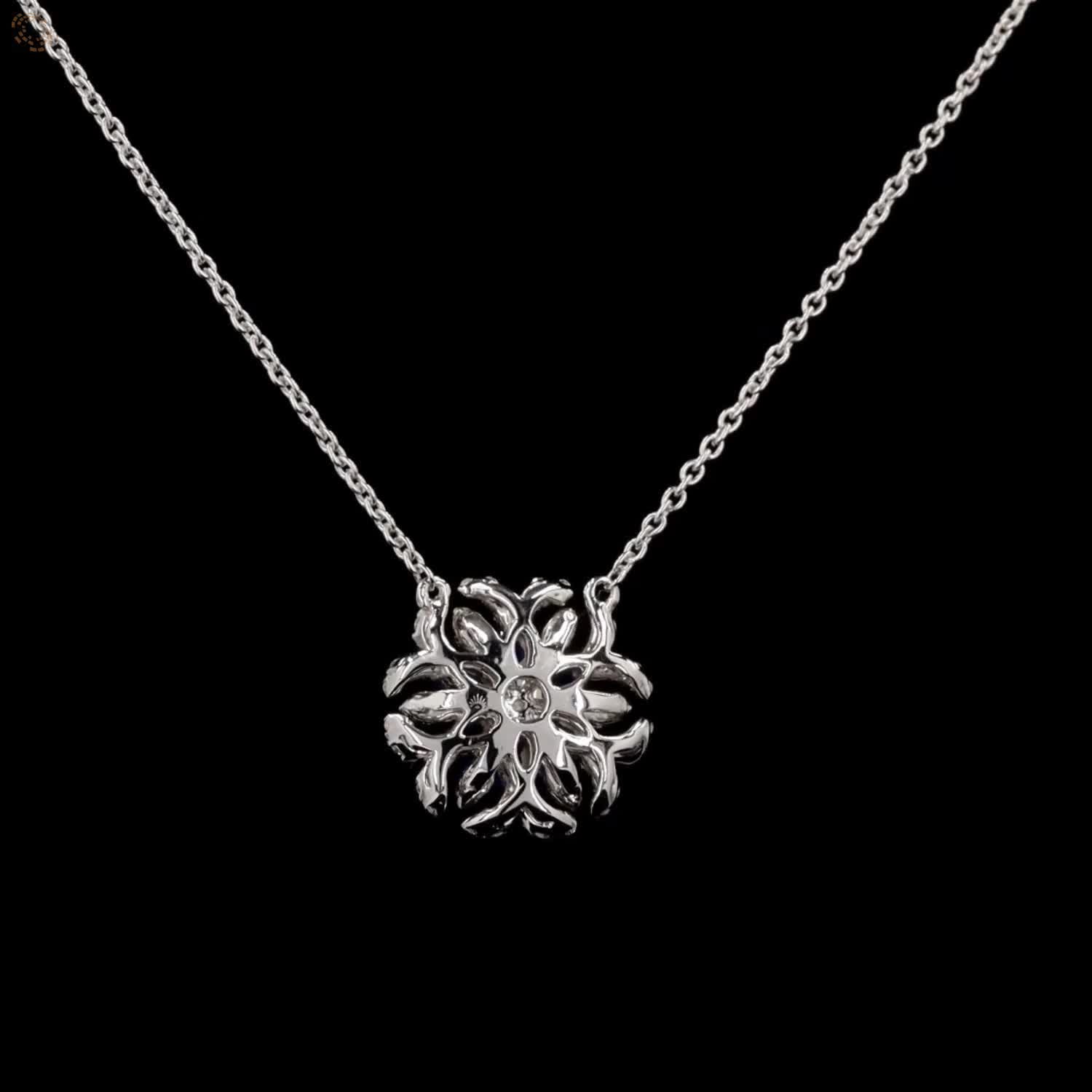 Awaken’s Sapphire Bloom:  Marquise Diamond Necklace