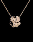 Awaken’s Bloom: Two-Toned Diamond Flower Necklace