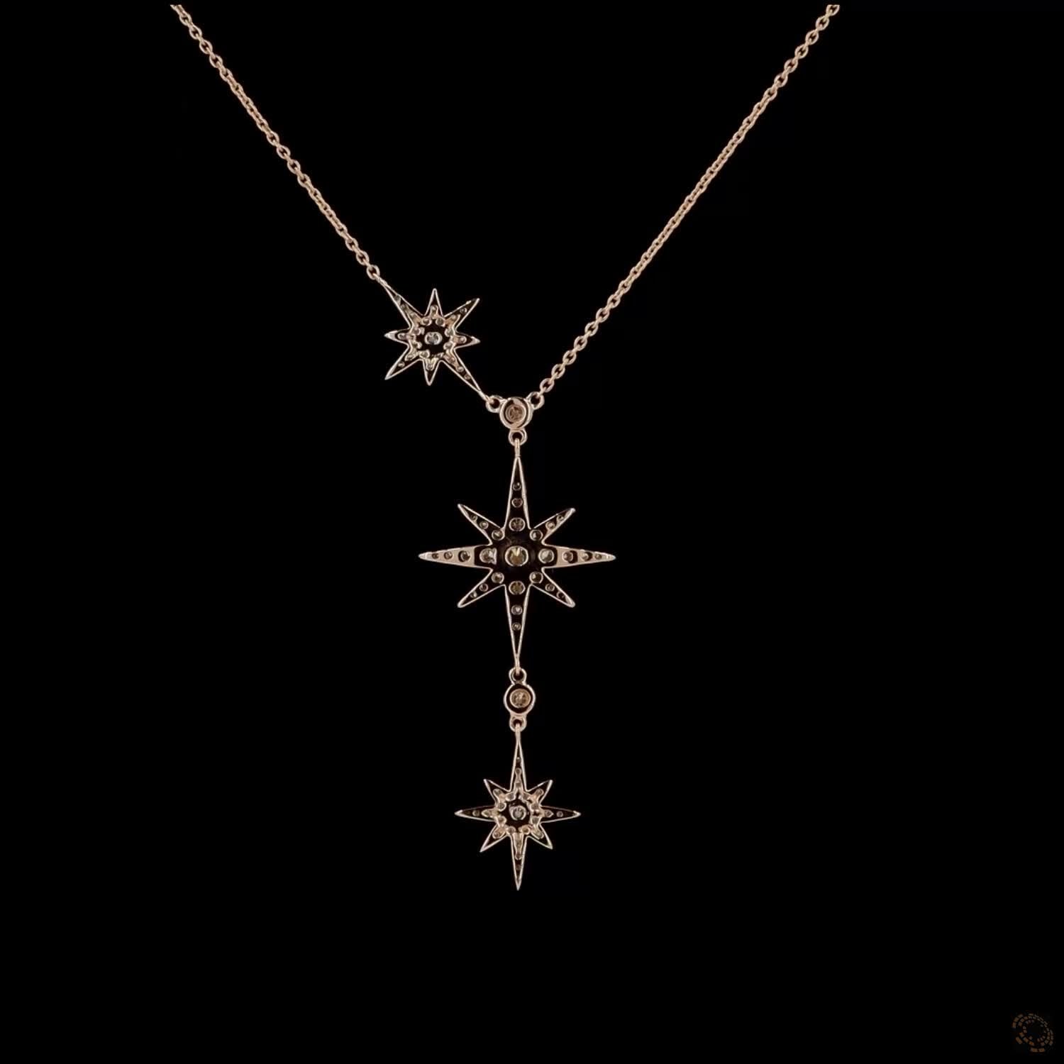 Sparkle Cascade: Diamond Long Pendant