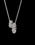 Awaken’s Monochrome Elegance: Diamond Sunflower Necklace