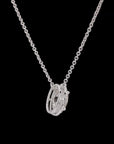 Oval Elegance: Diamond Pendant Necklace