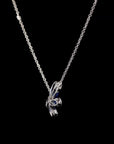 Sapphire Sky Flutter: Butterfly Diamond Necklace