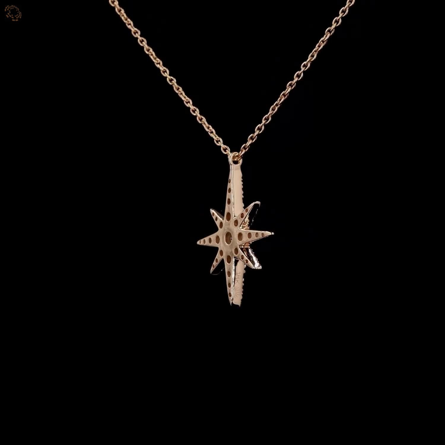 Awaken’s Dazzling Cosmos:  Star Diamond Pendant