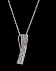 Awaken’s Emerald Radiance:  Sterling Long Diamond Pendant