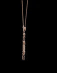 Awaken’s Pear Blossom: Long  Floral Diamond Pendant