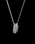 Awaken’s Sapphire Bloom:  Marquise Diamond Necklace