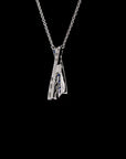 Awaken’s Blue & White 'X' Diamond Necklace: Elegant Kiss