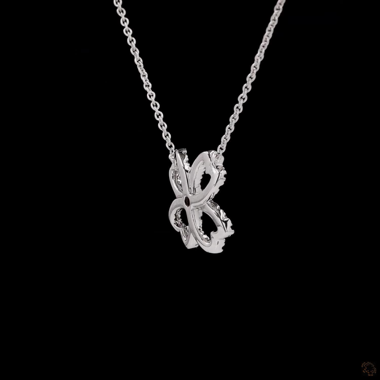 Awaken’s Heartfelt: Two-Toned  Four Leaf Diamond Necklace