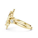 Gold 2Ct Floral Cluster Marquise Lab Grown Diamond Azira Ring