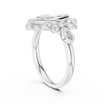 Gold 2Ct Floral Cluster Marquise Lab Grown Diamond Azira Ring