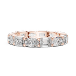 Gold 2Ct Eternity Band Oval Emerald Lab Grown Diamond Acosta Ring