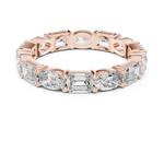 Gold 2Ct Eternity Band Oval Emerald Lab Grown Diamond Acosta Ring