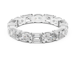 Gold 2Ct Eternity Band Oval Emerald Lab Grown Diamond Acosta Ring