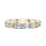 Gold 2Ct Eternity Band Oval Emerald Lab Grown Diamond Acosta Ring