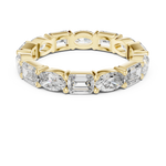 Gold 2Ct Eternity Band Oval Emerald Lab Grown Diamond Acosta Ring