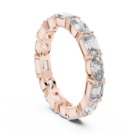 Gold 2Ct Eternity Band Oval Emerald Lab Grown Diamond Acosta Ring