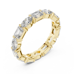 Gold 2Ct Eternity Band Oval Emerald Lab Grown Diamond Acosta Ring