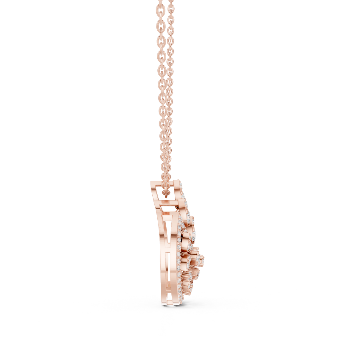 Gold Round Vintage Lab Grown Diamond Myvra Pendant
