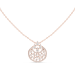 Gold Round Vintage Lab Grown Diamond Myvra Pendant