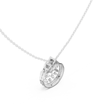 Gold Round Vintage Lab Grown Diamond Myvra Pendant