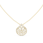 Gold Round Vintage Lab Grown Diamond Myvra Pendant