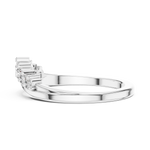 Gold Curved Half Eternity Prong Round Lab Grown Diamond Rynix Ring