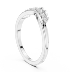 Gold Curved Half Eternity Prong Round Lab Grown Diamond Rynix Ring