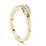 Gold Curved Half Eternity Prong Round Lab Grown Diamond Rynix Ring