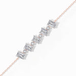Emerald-Cut Lab Grown Diamond Station Chain Solene Bracelet