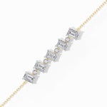 Emerald-Cut Lab Grown Diamond Station Chain Solene Bracelet