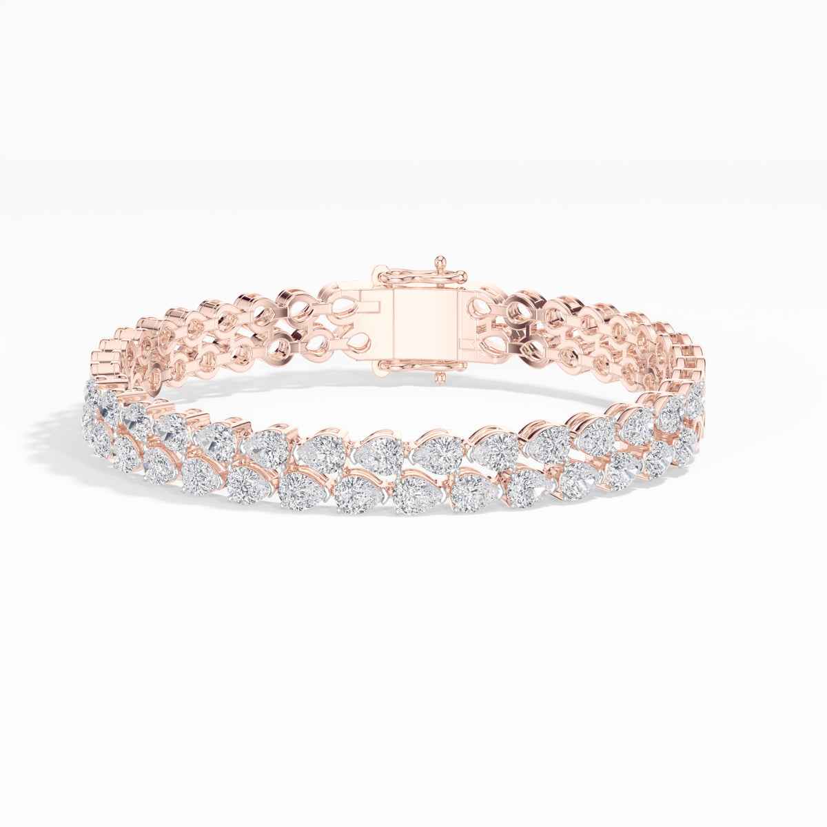 Pear Lab Grown Diamond Cluster Tennis Lumora Bracelet 