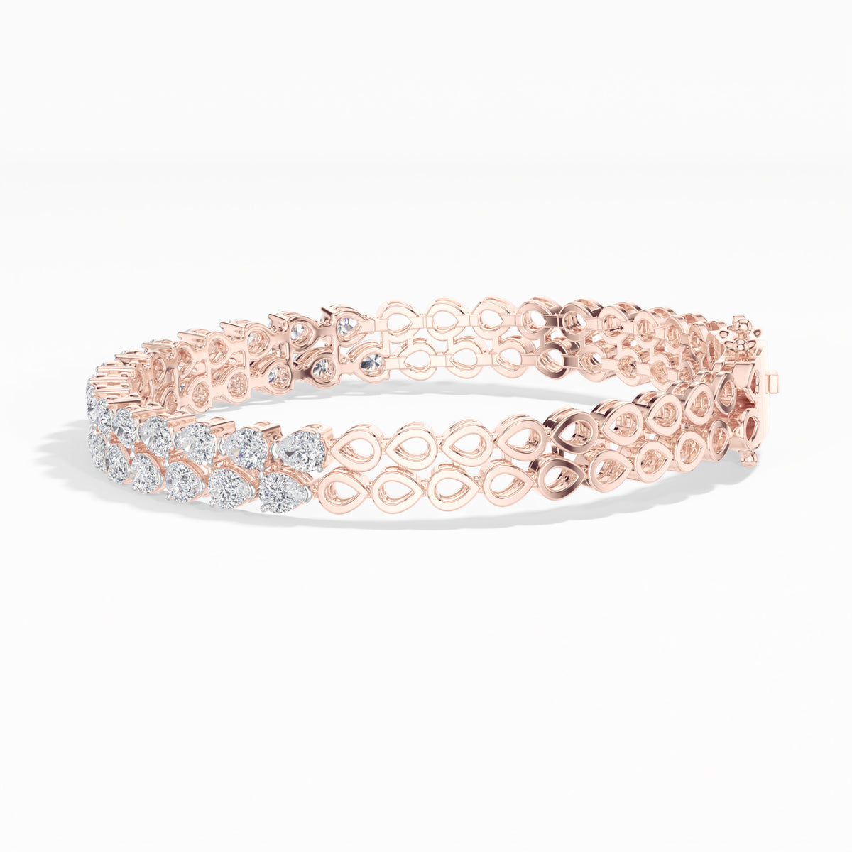 Pear Lab Grown Diamond Cluster Tennis Lumora Bracelet 