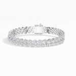 Pear Lab Grown Diamond Cluster Tennis Lumora Bracelet 