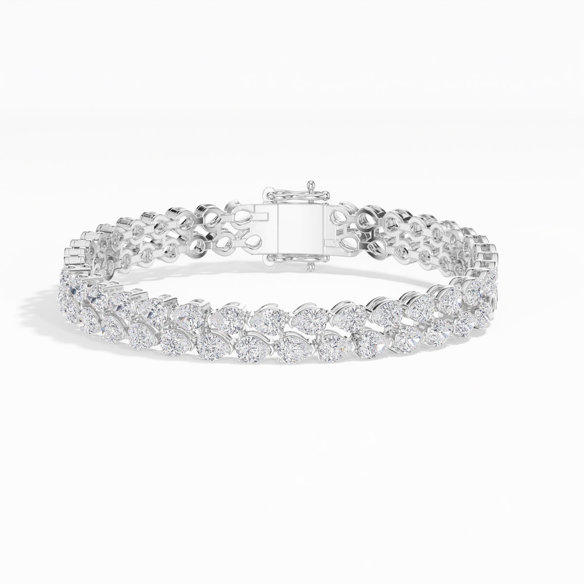 Pear Lab Grown Diamond Cluster Tennis Lumora Bracelet 