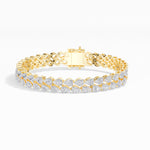 Pear Lab Grown Diamond Cluster Tennis Lumora Bracelet 