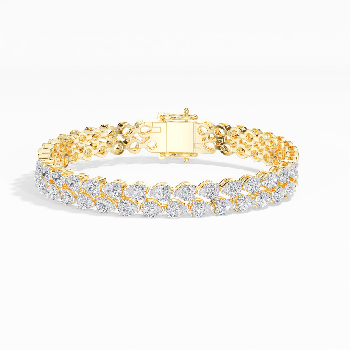 Pear Lab Grown Diamond Cluster Tennis Lumora Bracelet 