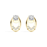Round Lab Grown Diamond Flush-Set Stud Noven Earrings