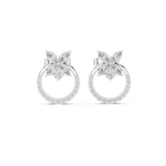 Gold Marquise Floral Halo Pave Lab Grown Diamond Kylen Earring