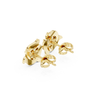 Gold Abstract Floral Setting Round Lab Grown Diamond Zanra Earring