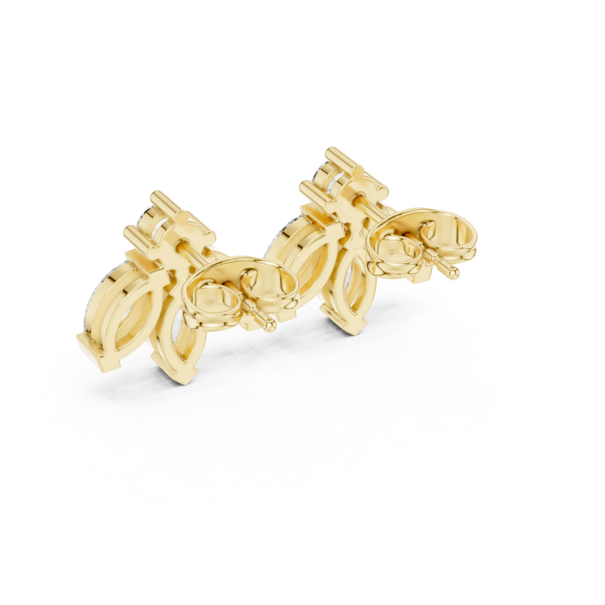 Gold 1Ct Marquise Leaf Drop Lab Grown Diamond Myrel Earring