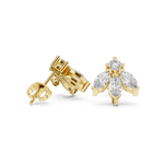 Gold 1Ct Marquise Leaf Drop Lab Grown Diamond Myrel Earring