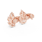 Gold Vine Wave Marquise Lab Grown Diamond Zoren Earring