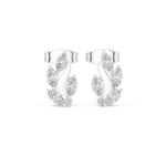 Gold Vine Wave Marquise Lab Grown Diamond Zoren Earring