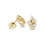 Gold Vine Wave Marquise Lab Grown Diamond Zoren Earring