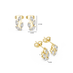 Gold Vine Wave Marquise Lab Grown Diamond Zoren Earring